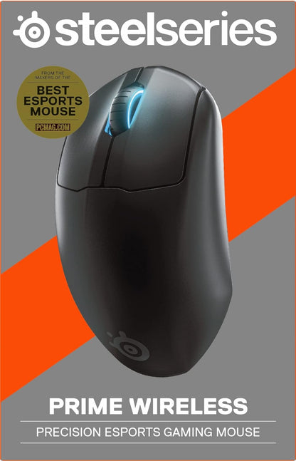 SteelSeries Prime Wireless - Esports Performance Wireless Gaming Mouse – 100 Hour Battery – 18,000 CPI TrueMove Air Optical Sensor – Magnetic Optical Switches