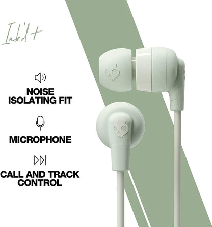 Skullcandy Ink'd+ Wired Earphones with Microphone, Green