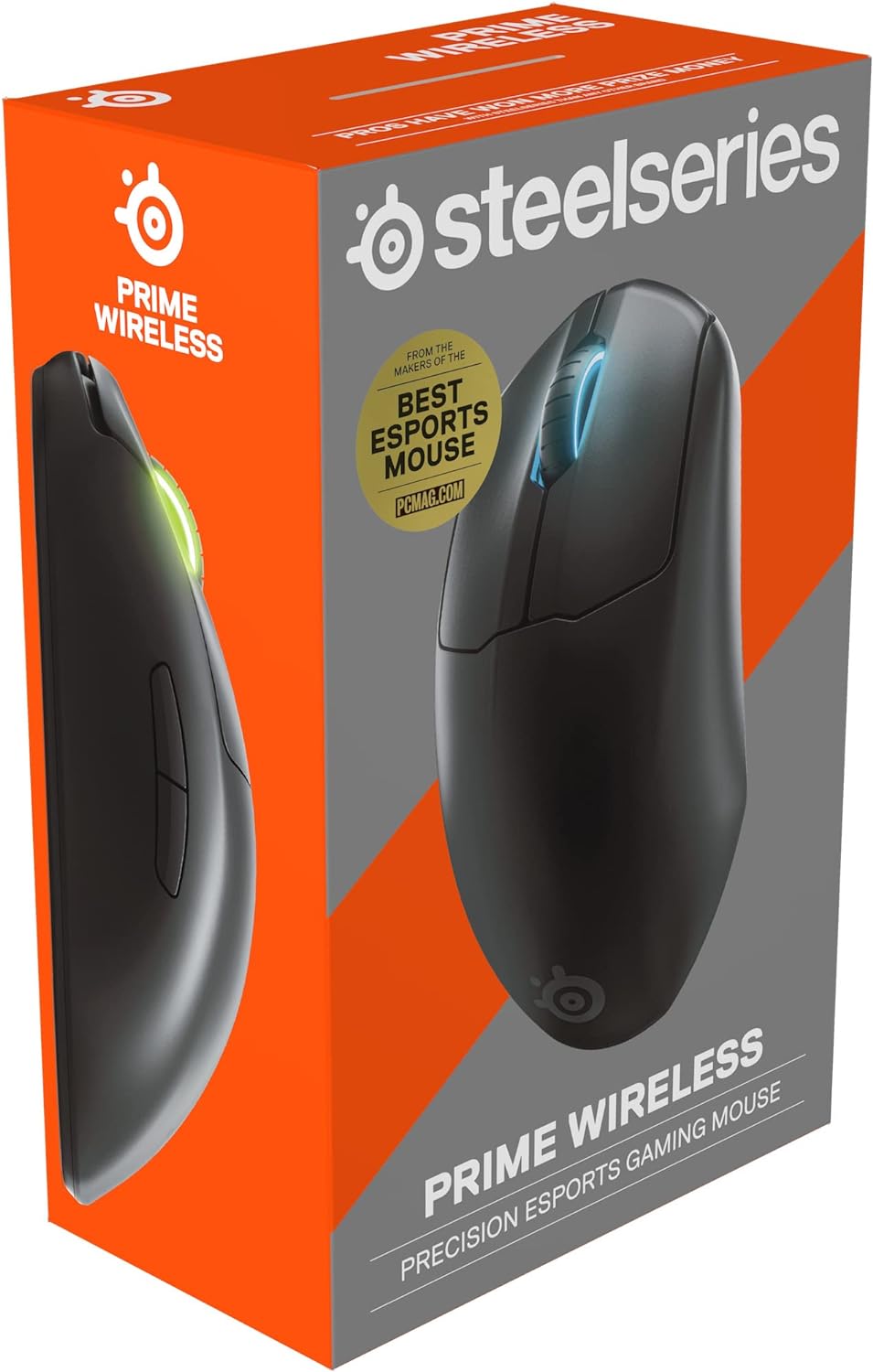 SteelSeries Prime Wireless - Esports Performance Wireless Gaming Mouse – 100 Hour Battery – 18,000 CPI TrueMove Air Optical Sensor – Magnetic Optical Switches